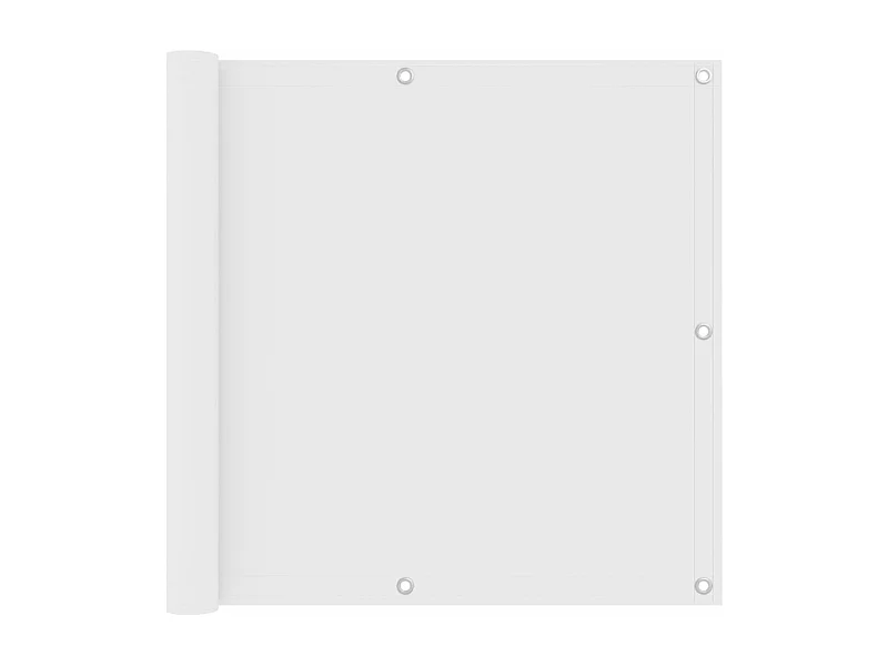 Écran de balcon Blanc 90x400 cm Tissu Oxford