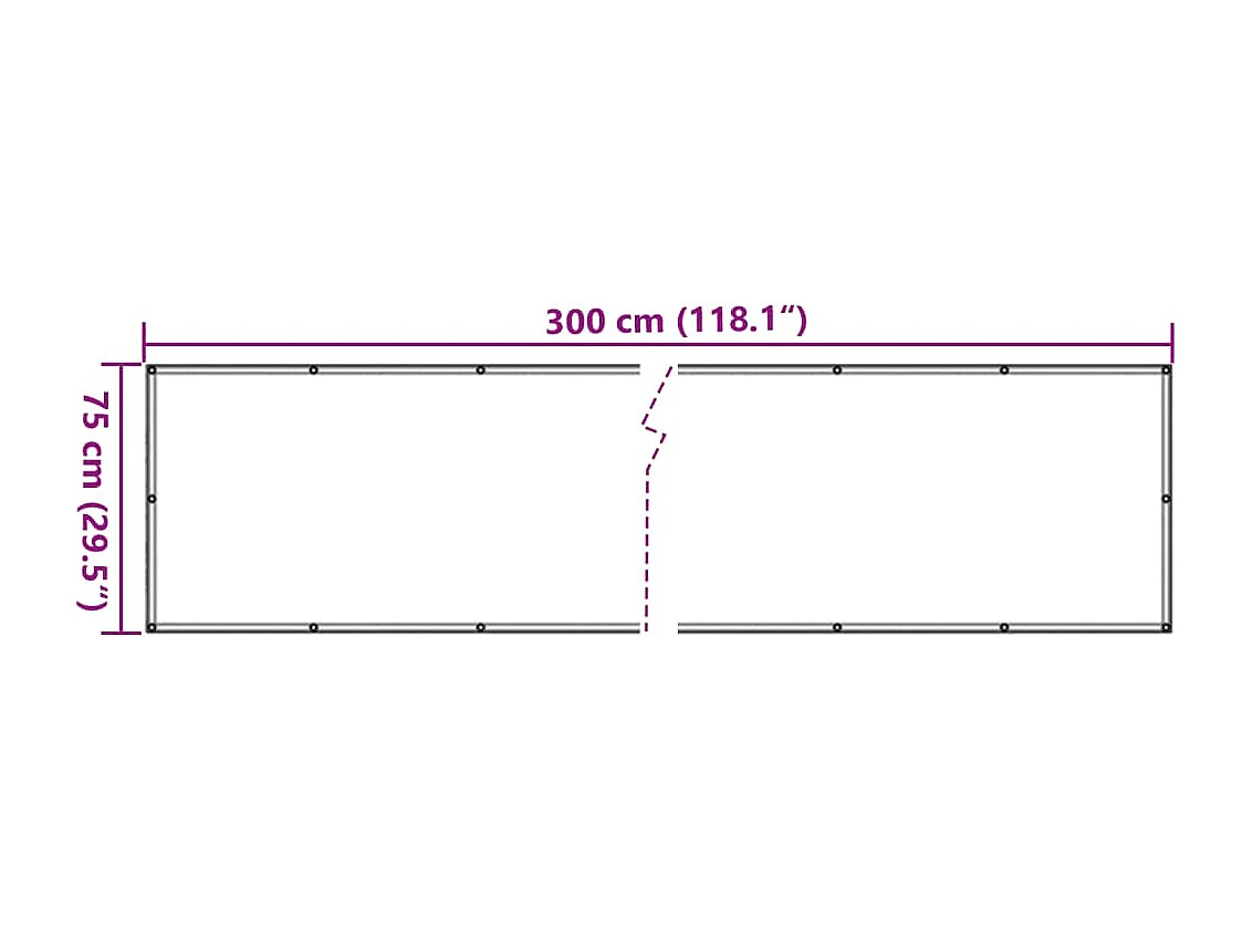 Écran de balcon Beige 75x300 cm Tissu Oxford