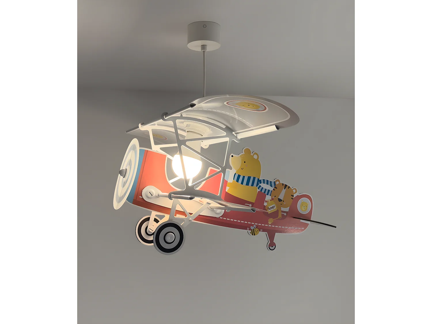 Lampada da soffitto per bambini con aeroplano Teddy Bear | DALBER