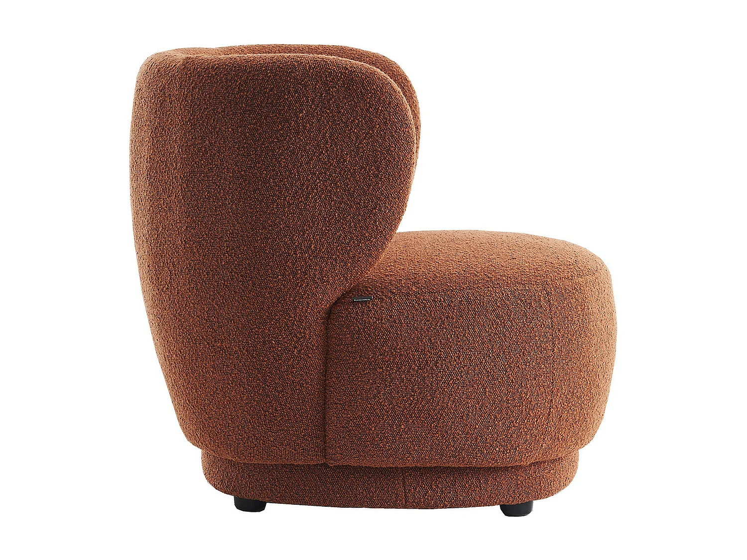 Fauteuil en tissu bouclette rouille - Ester