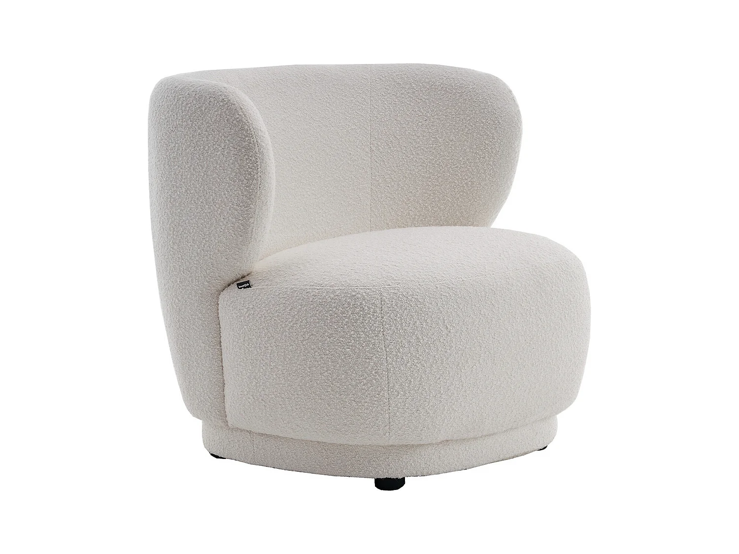Fauteuil en tissu bouclette écru - Ester