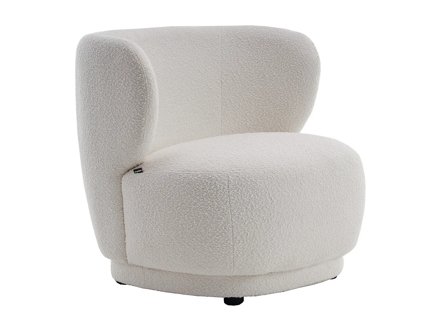 Fauteuil en tissu bouclette écru - Ester