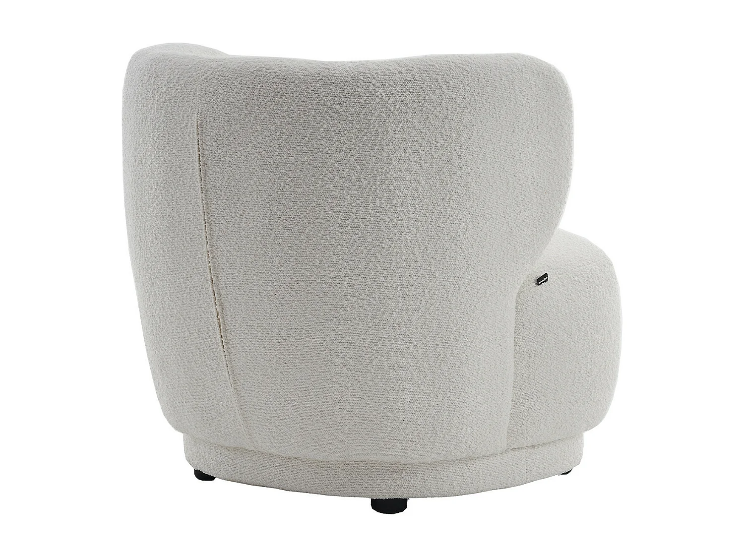 Fauteuil en tissu bouclette écru - Ester