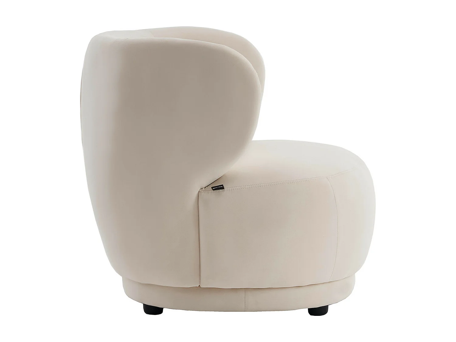Fauteuil en velours beige - Ester