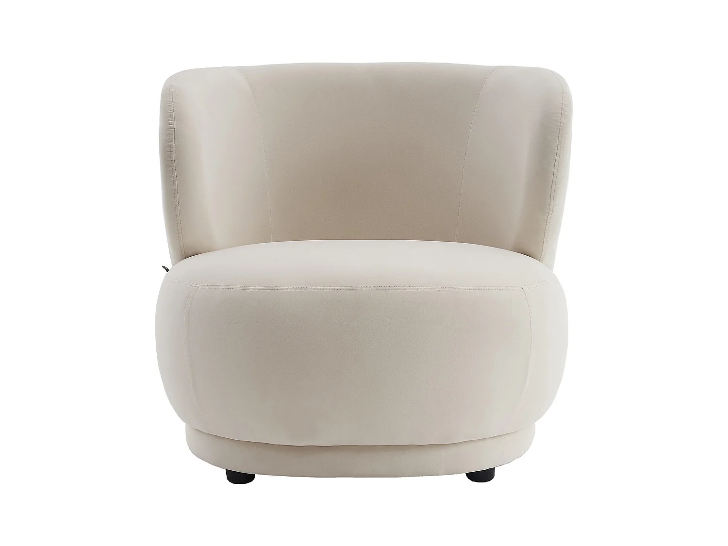 Fauteuil en velours beige - Ester