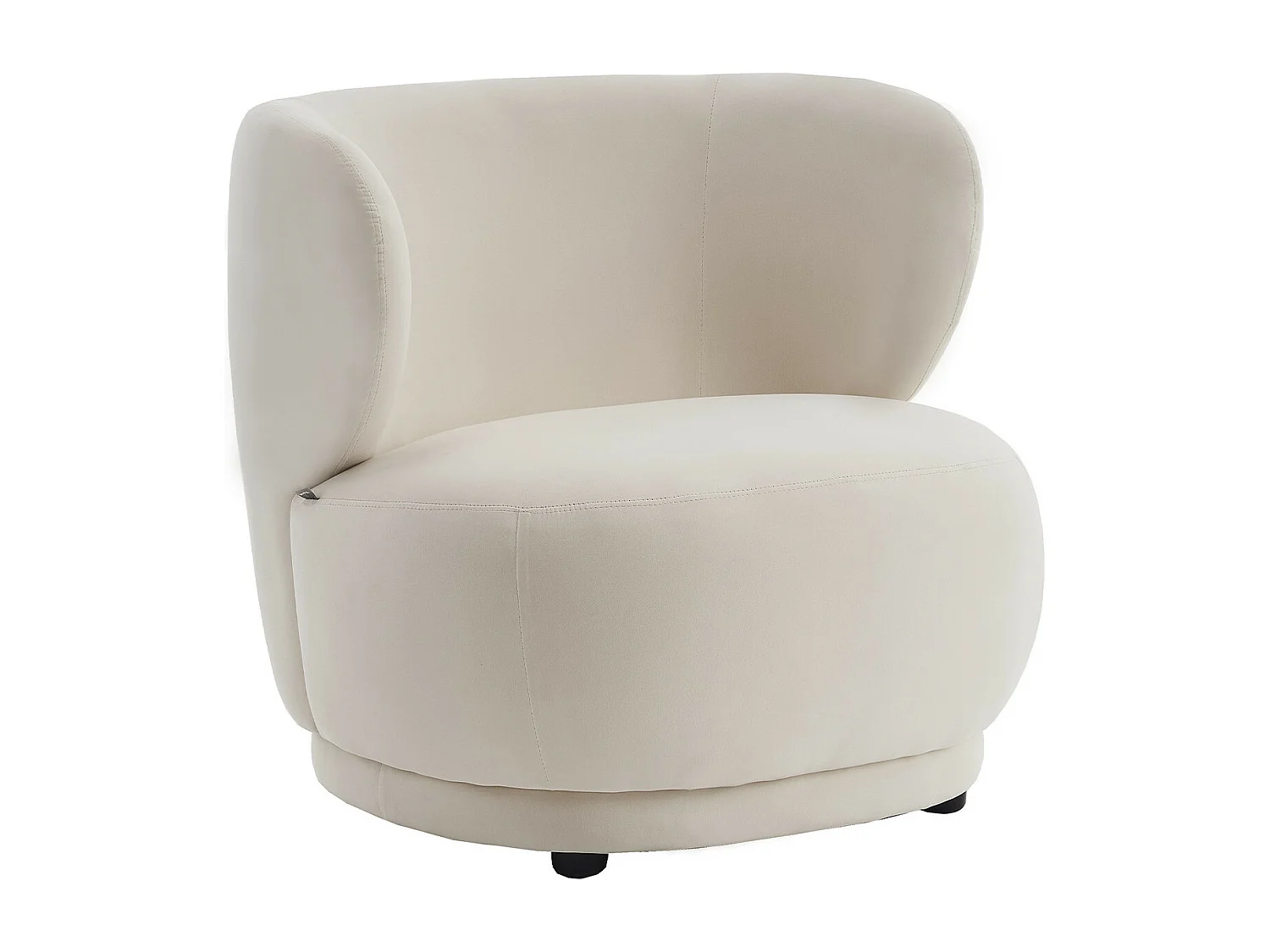 Fauteuil en velours beige - Ester