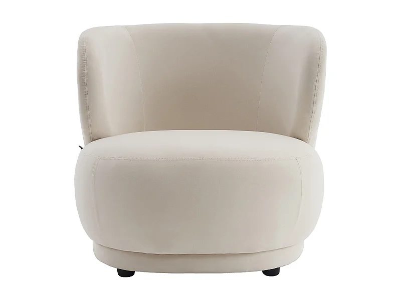 Fauteuil en velours beige - Ester