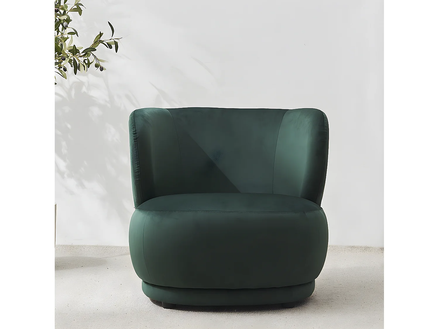 Fauteuil en velours vert - Ester