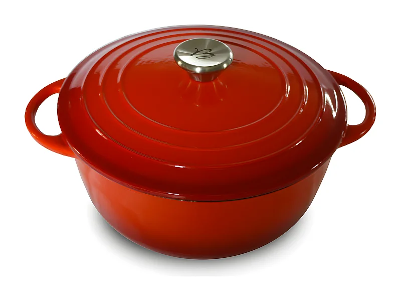 Cocotte rouge ronde tradition 24 cm