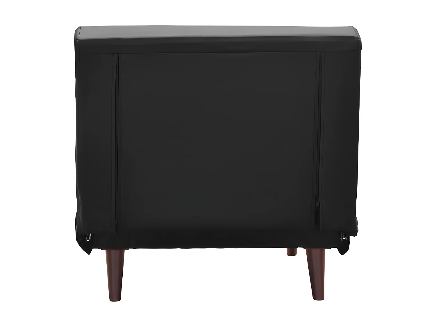 Fauteuil lit convertible une place cuir PU noir facile à nettoyer dimensions 80 x 90 x 84 cm