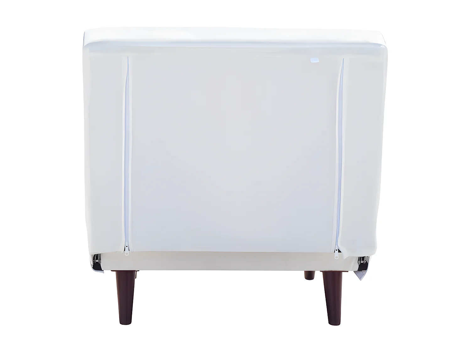 Fauteuil convertible lit une place tissu velours Blanc dimension: 80 x 90 x 84 cm - dimension lit: 80 x 190 x 28 cm