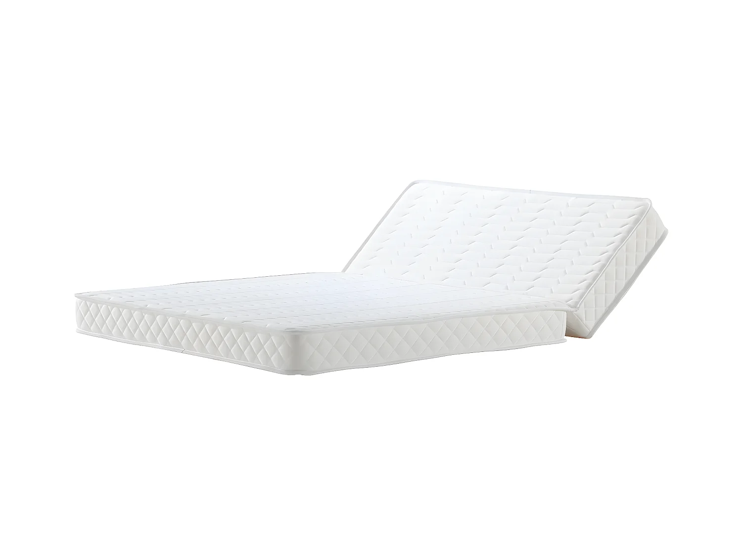Matelas 120x190 cm Mi-Ferme pour Tous Bz + Alese x 15 cm + Oreiller Visco - Ressorts ensaches + memoire de Forme - Dim A