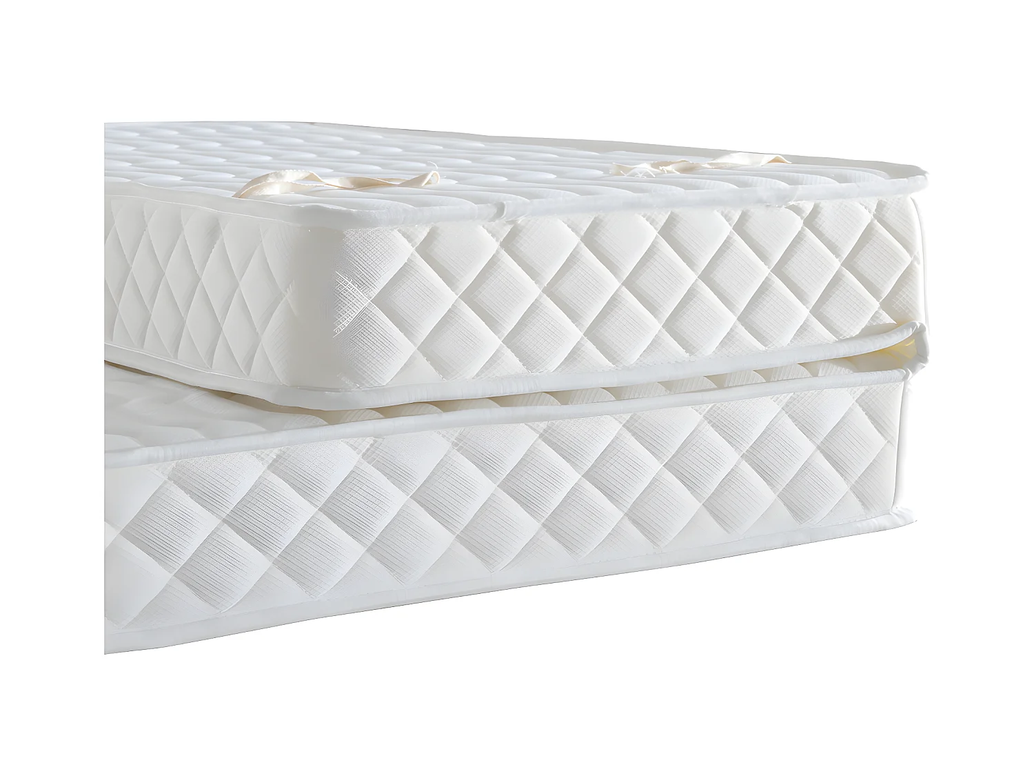 Matelas 120x190 cm Mi-Ferme pour Tous Bz + Alese x 15 cm + Oreiller Visco - Ressorts ensaches + memoire de Forme - Dim A