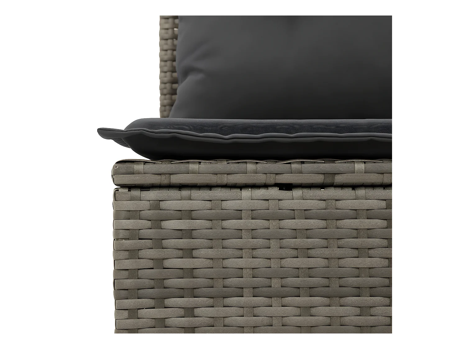 11-delige Loungeset met kussens poly rattan grijs