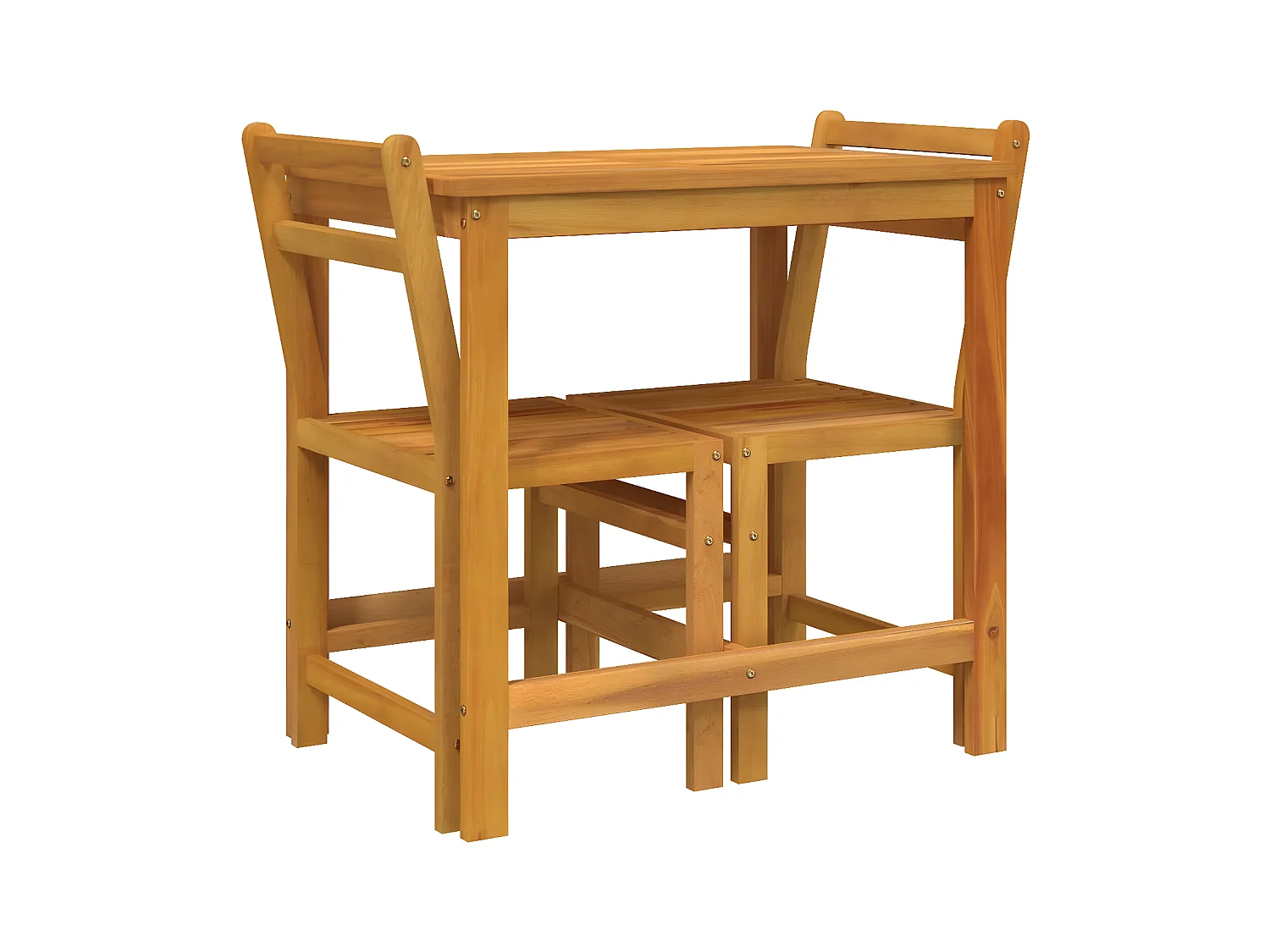 Ensemble de balcon 3 pièces bois d'acacia solide