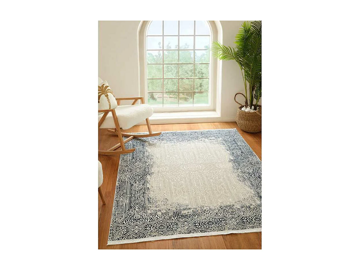 Tapis lavable oriental - ISTANBUL 08 Bleu 200*290