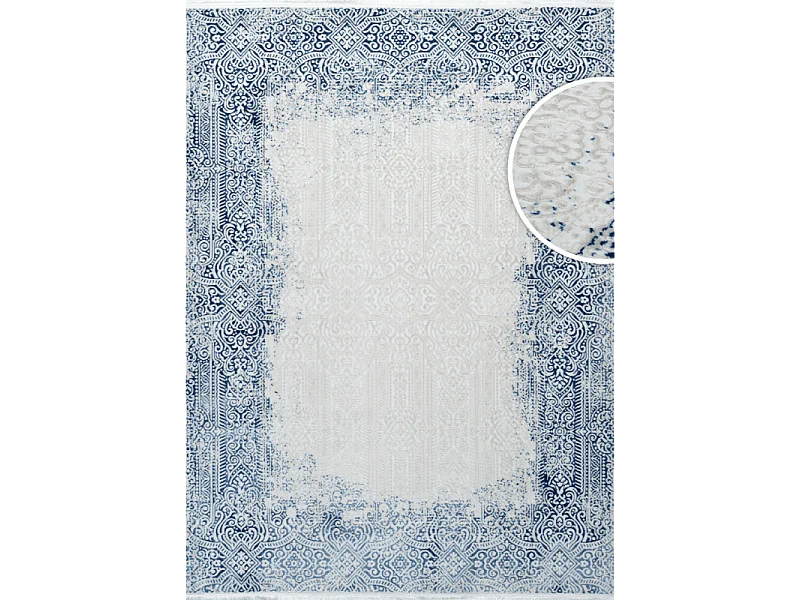 Tapis lavable oriental - ISTANBUL 08 Bleu 200*290