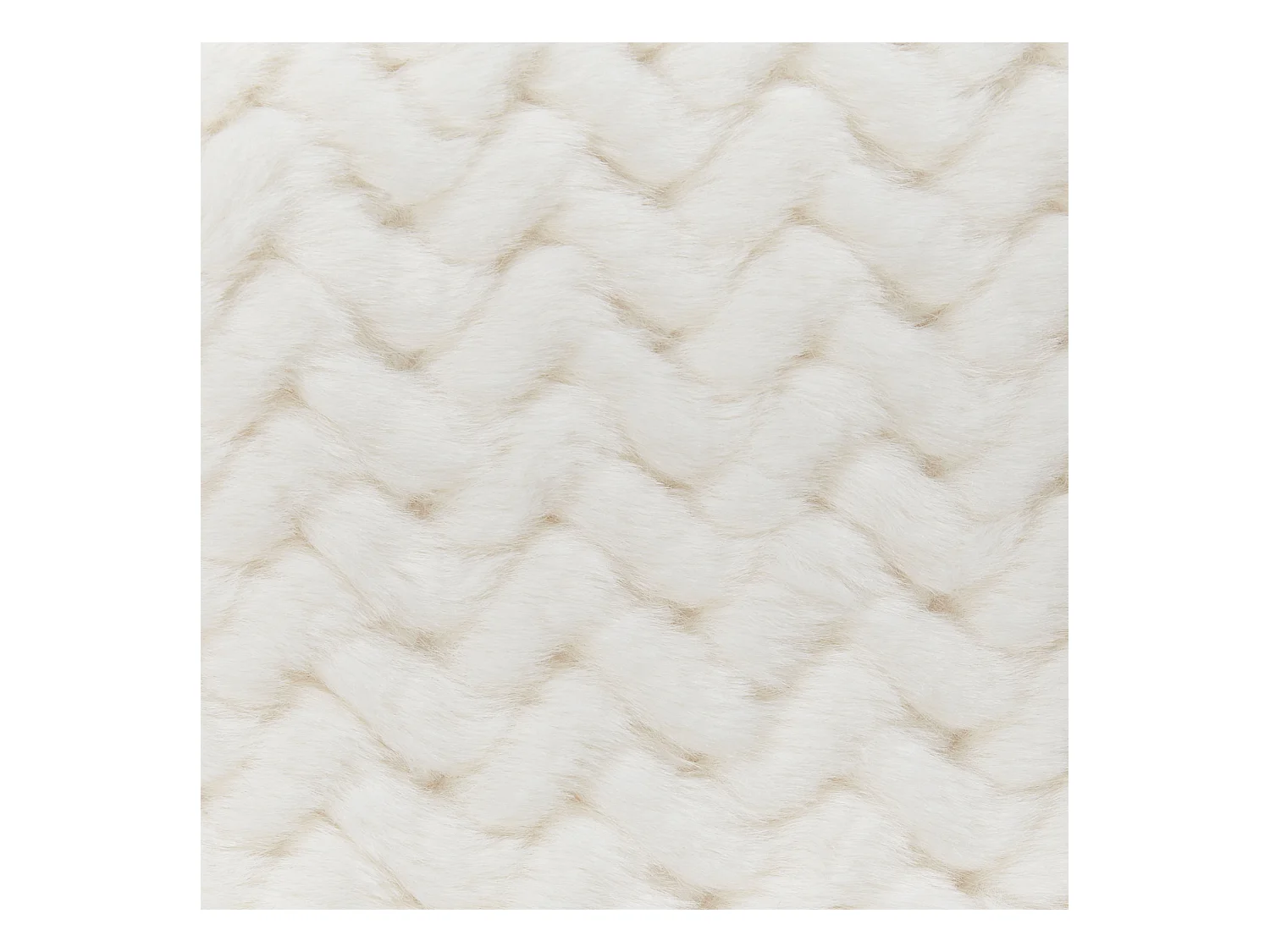 Decke Felloptik creme weiß rechteckig 200x220 cm strukturiert Surmi