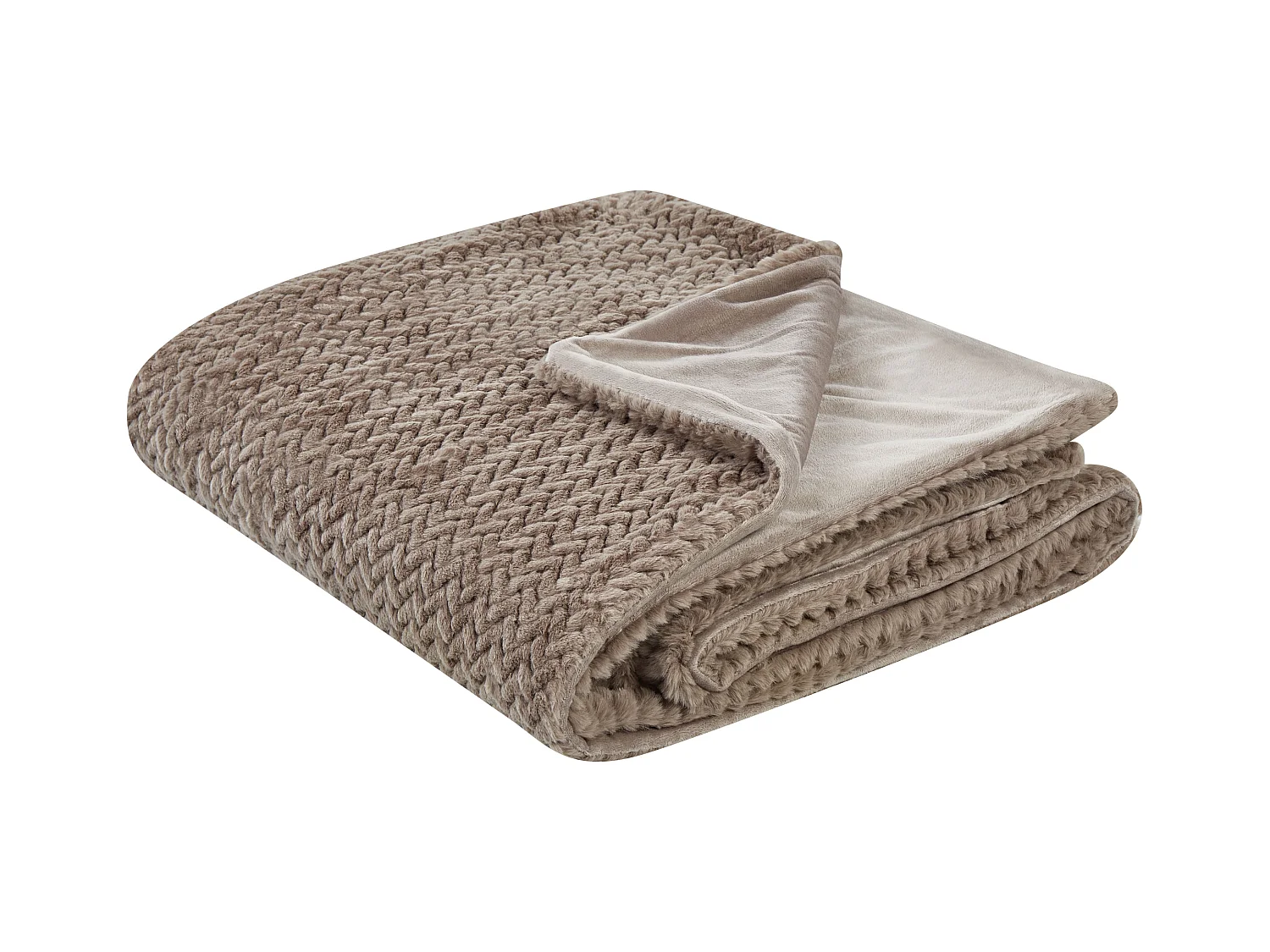 Couvre-lits SURMI Fourrure synthétique 200 x 220 cm Marron clair