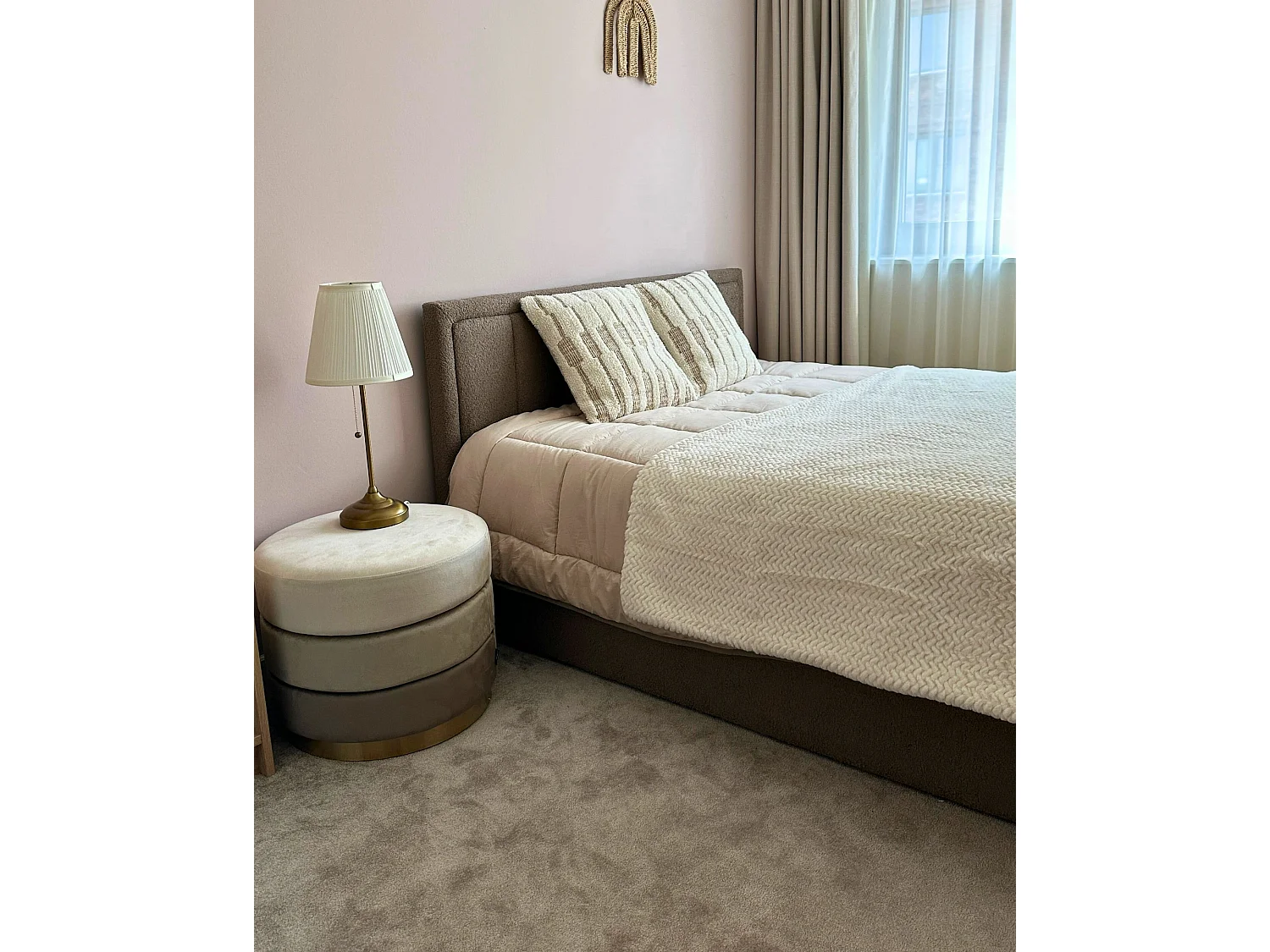 Couvre-lits SURMI Fourrure synthétique 150 x 200 cm Blanc cassé