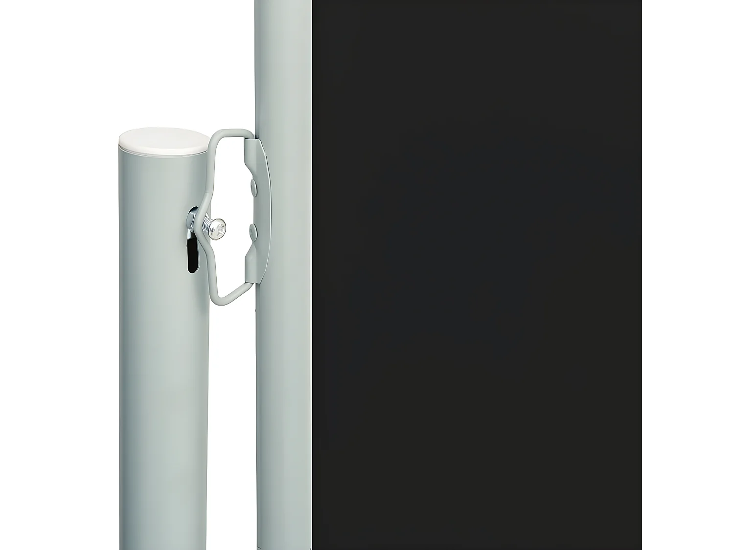 Auvent latéral rétractable de patio 180x600 cm Noir