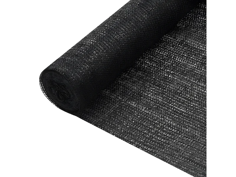 Filet brise-vue Noir 1,8x25 m PEHD 75 g/m²