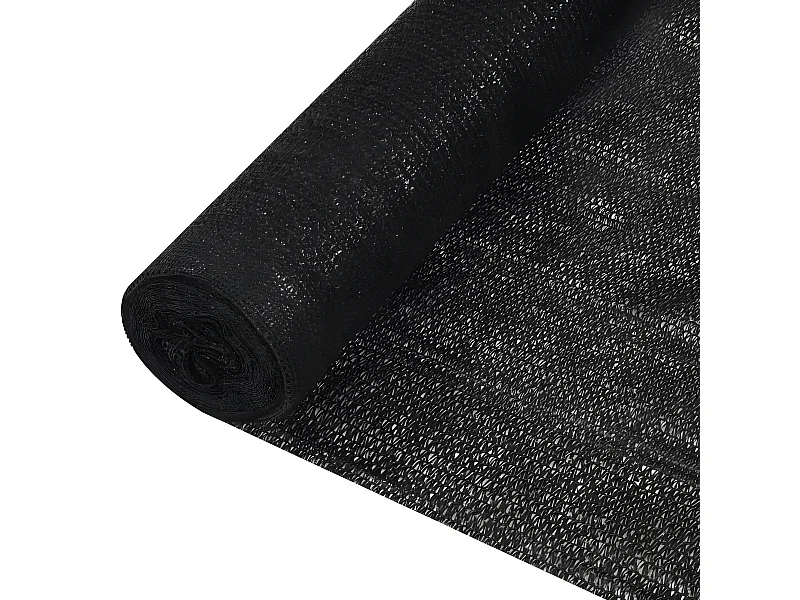 Filet brise-vue Noir 2x25 m PEHD 195 g/m²