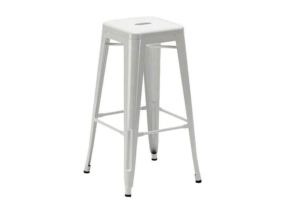 Barhocker 76cm aus stahl metall für bar und küche Steel Up - Weiß