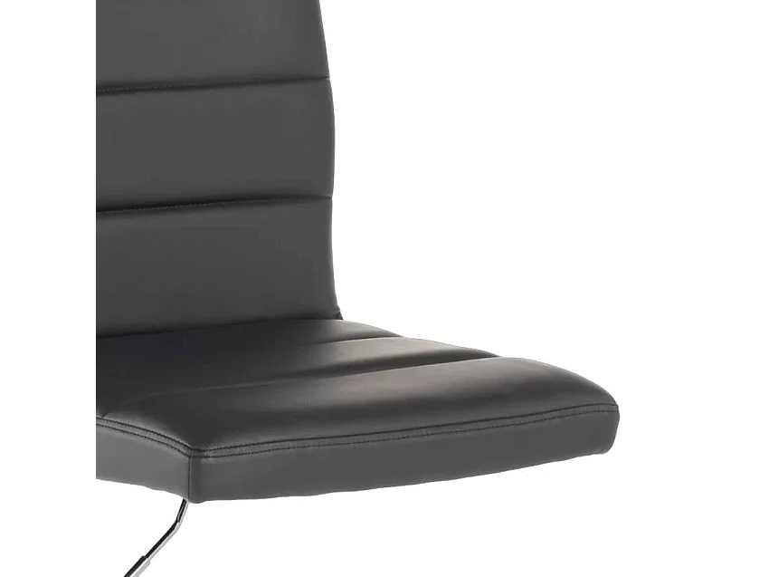 Taburete giratorio moderno de cuero sintético para barra de cocina Pomona - Gris