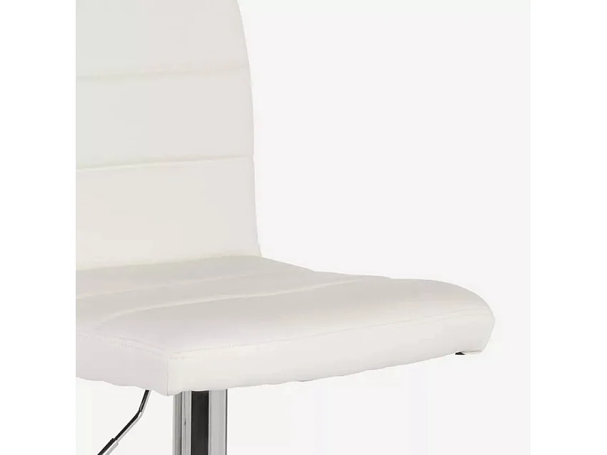 Pomona Moderner drehbarer Barhocker aus Kunstleder für Küchenecke - Weiß