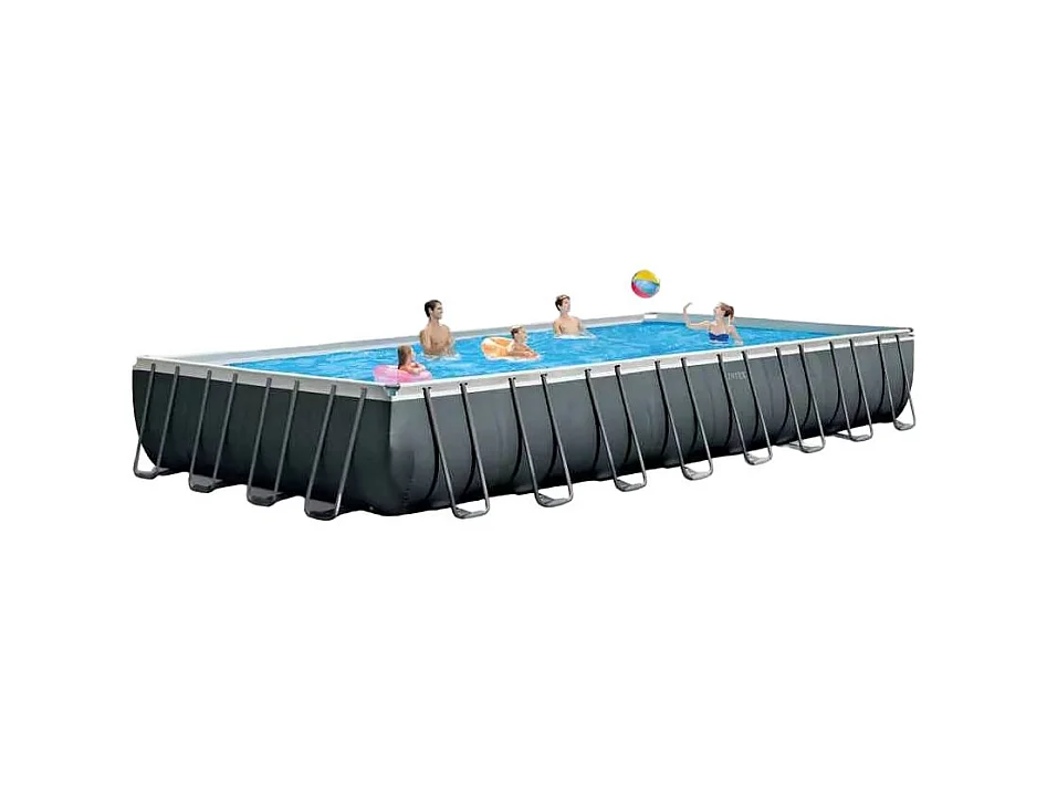 Piscine hors-sol rectangulaire 975x488x132 Intex filtre ref 26378 GILI