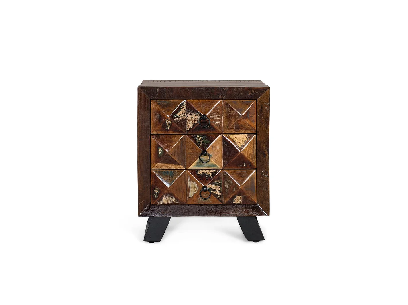 Nachttische aus recyceltem Holz, 50 cm, moderner Industriestil – 60 x 50 x 40 cm