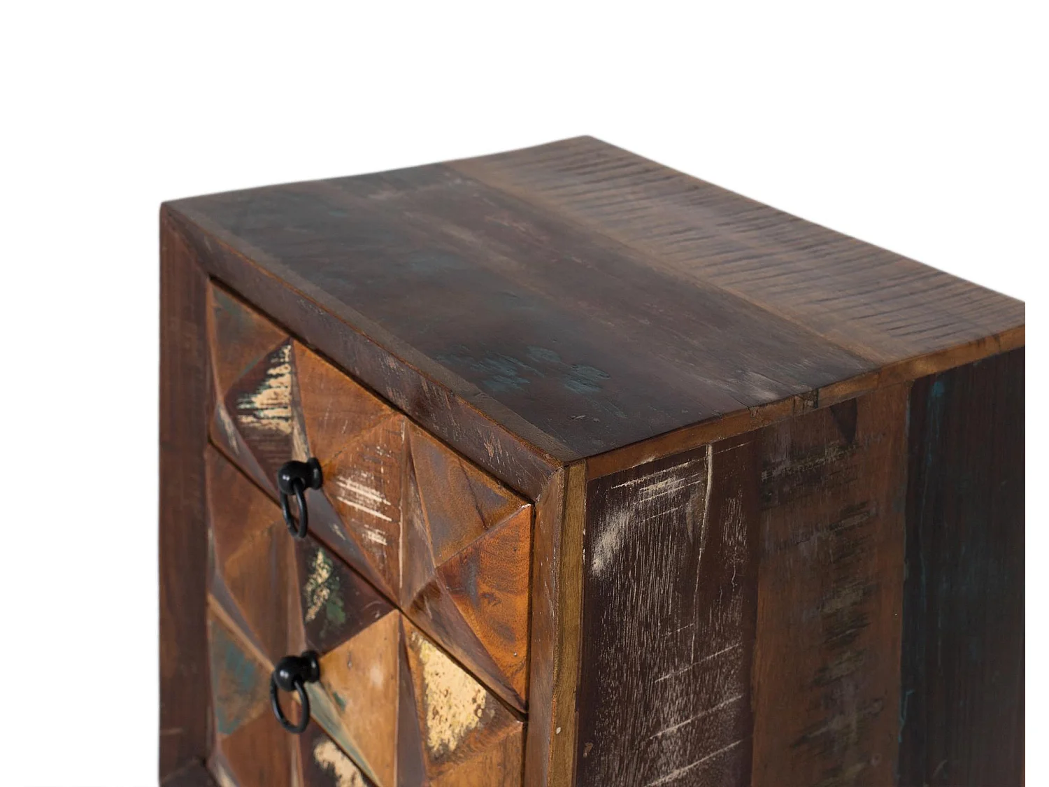 Nachttische aus recyceltem Holz, 50 cm, moderner Industriestil – 60 x 50 x 40 cm