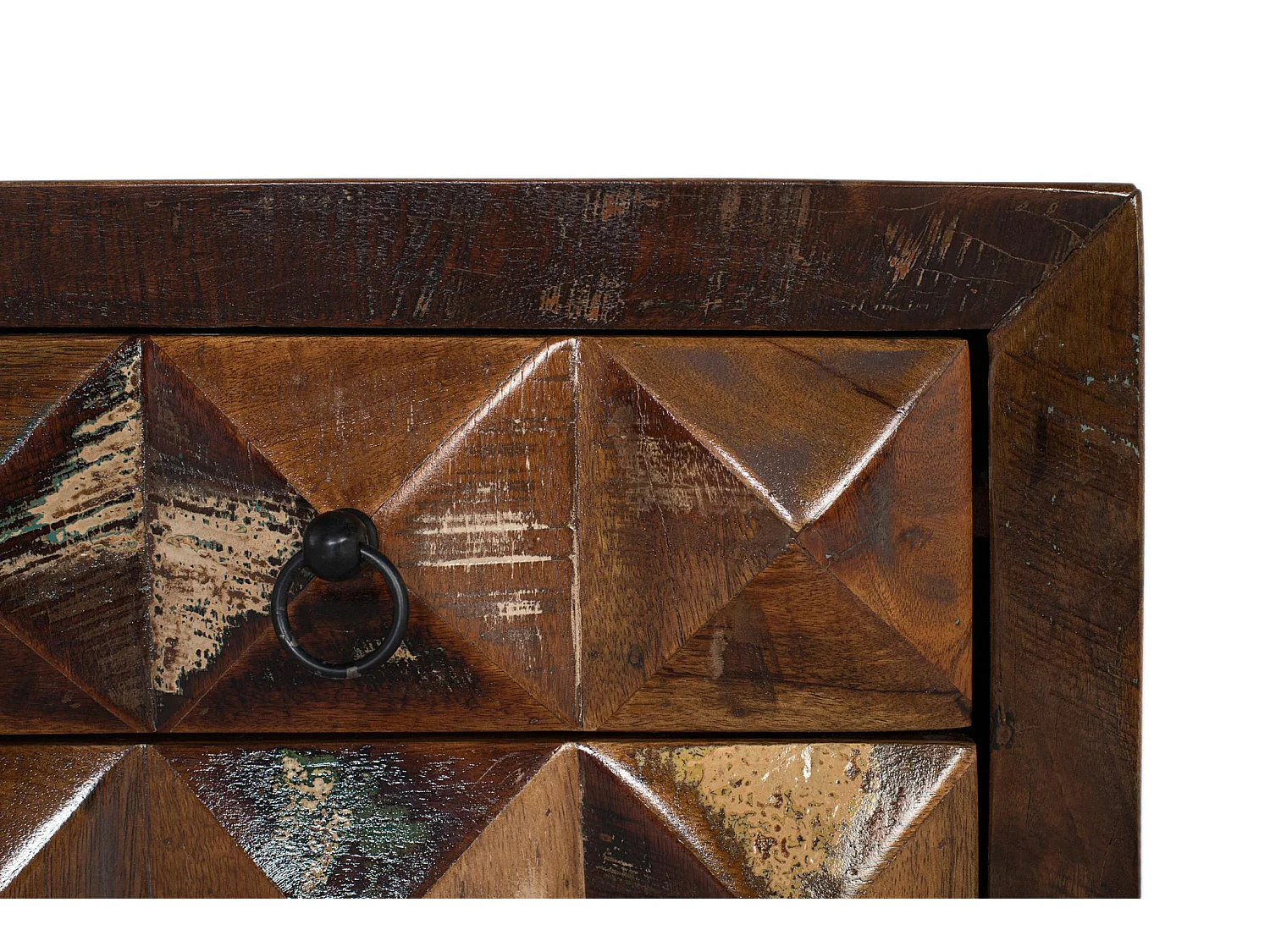 Nachttische aus recyceltem Holz, 50 cm, moderner Industriestil – 60 x 50 x 40 cm
