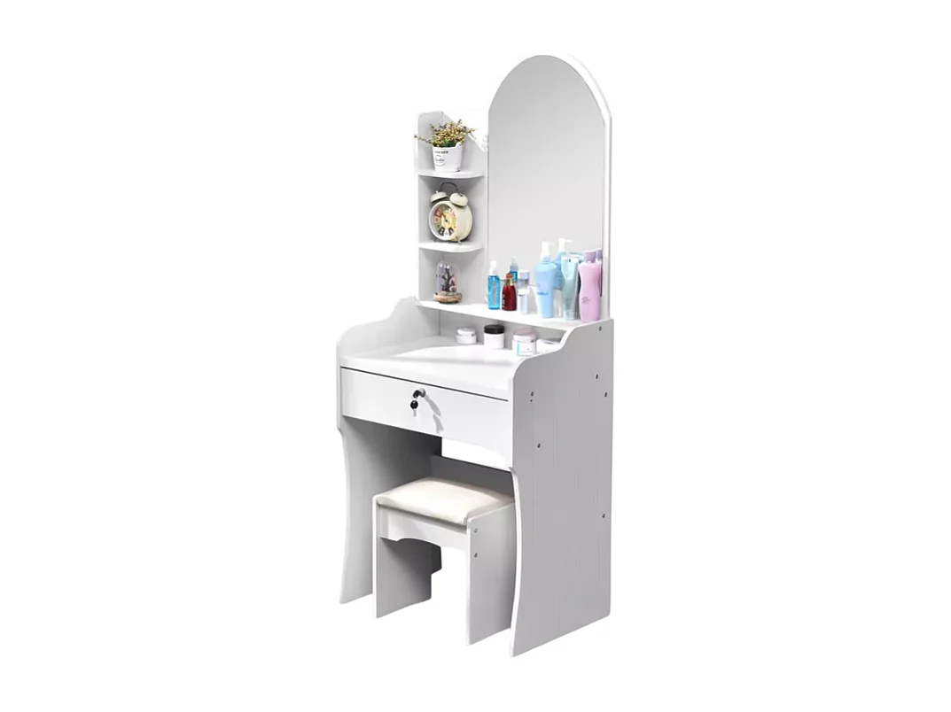 Schminktisch Schlafzimmer mit Spiegel und Hocker Flora