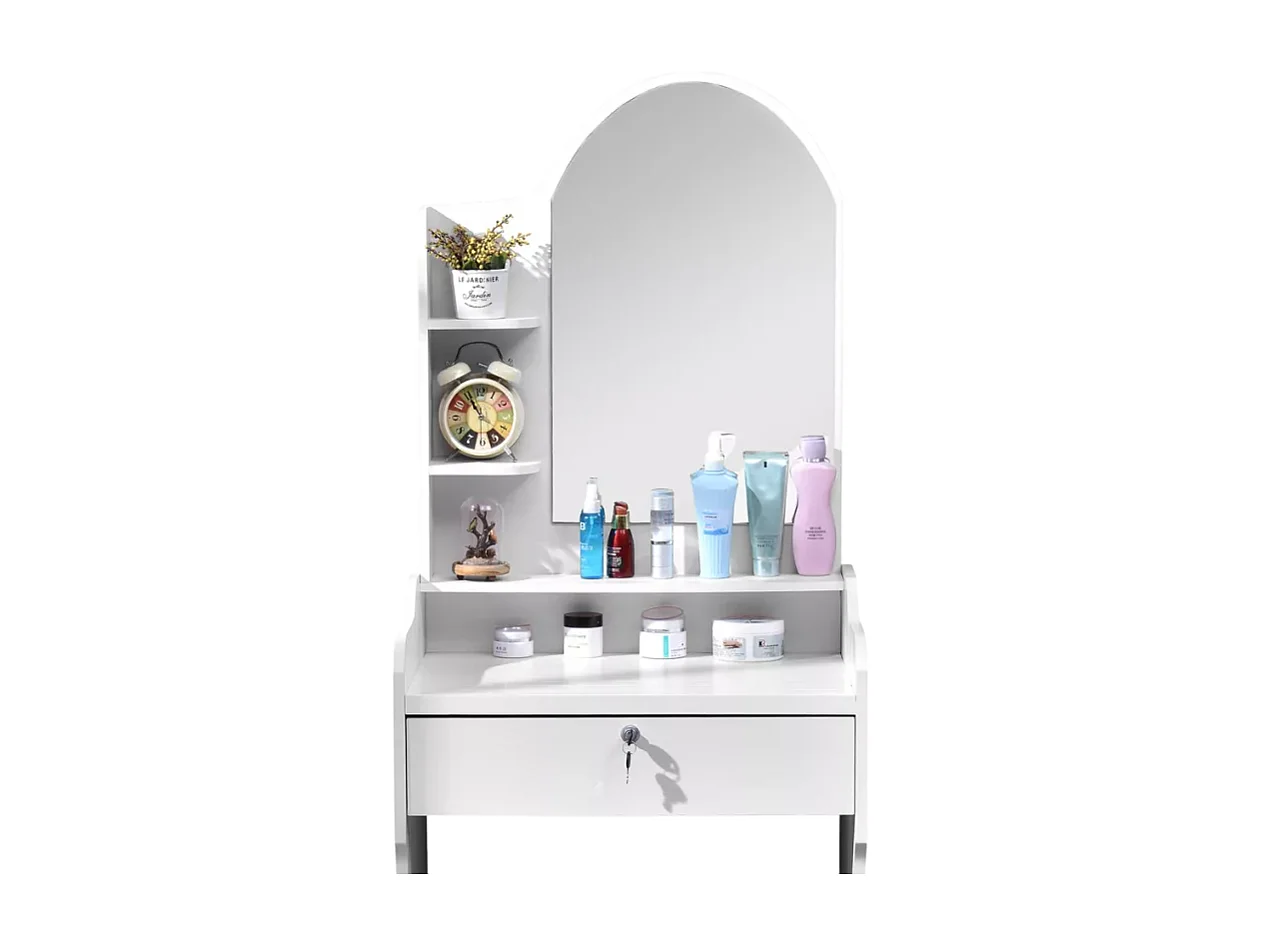 Schminktisch Schlafzimmer mit Spiegel und Hocker Flora