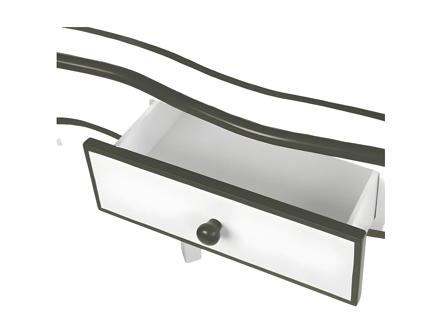 Meuble coiffeuse enfant avec miroir et tabouret moderne TIANA
