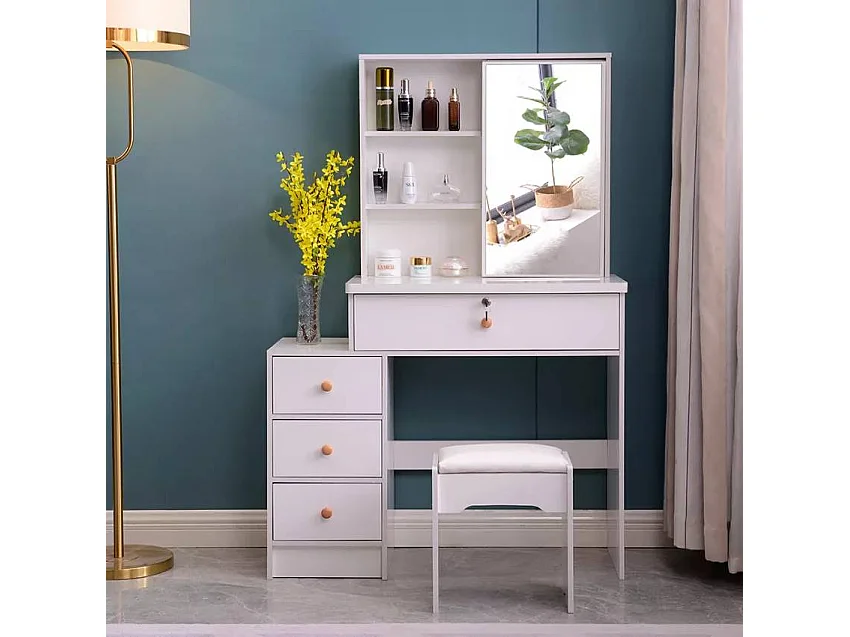 Postazione trucco con specchio scorrevole moderno Berry