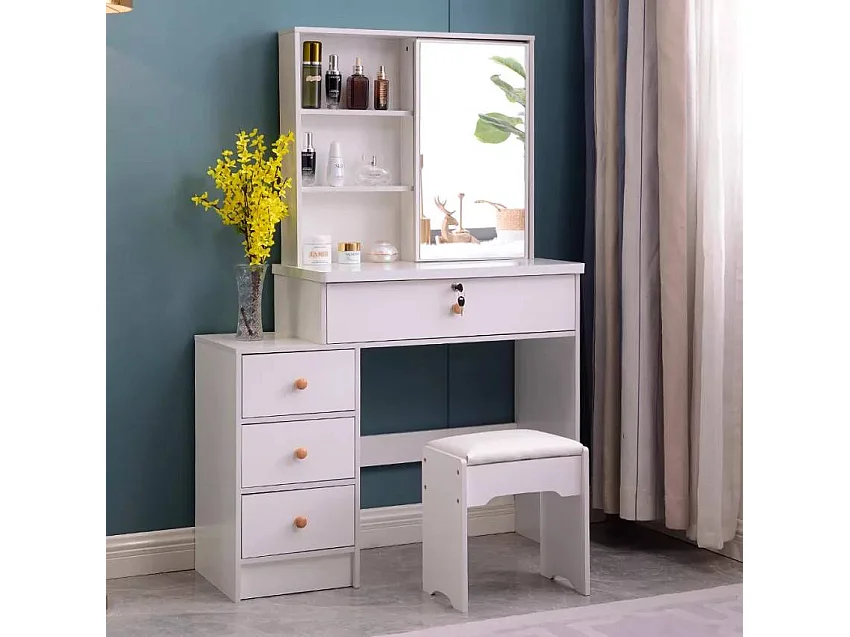 Postazione trucco con specchio scorrevole moderno Berry