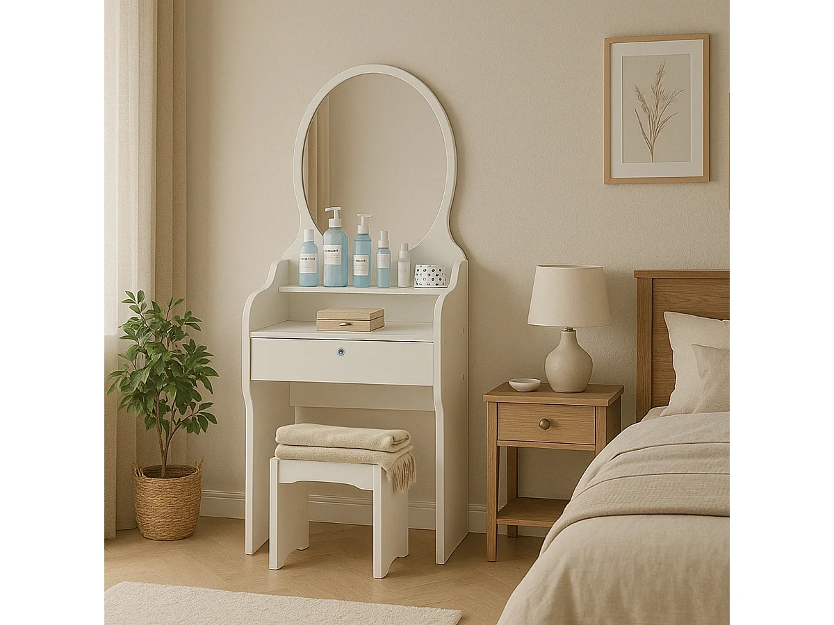 Postazione trucco coiffeuse con specchio design moderno Witherspoon