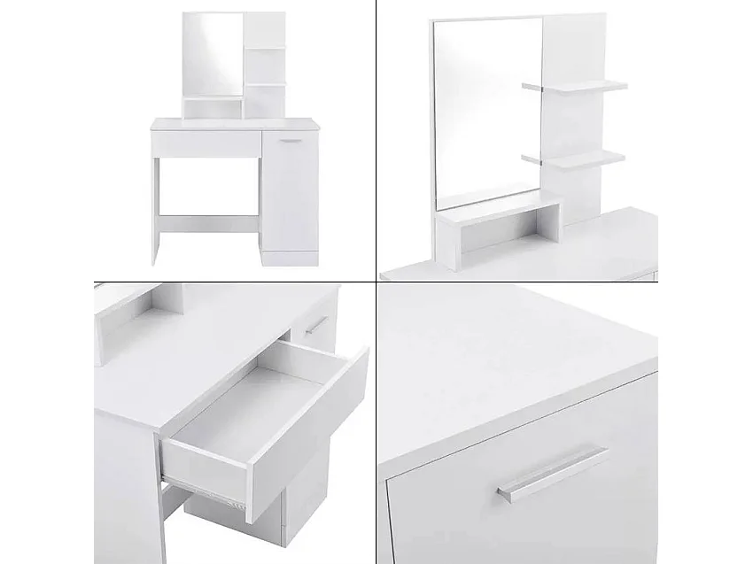 Coiffeuse table de maquillage avec tiroir et miroir moderne SALLY