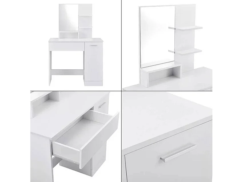 Coiffeuse table de maquillage avec tiroir et miroir moderne SALLY