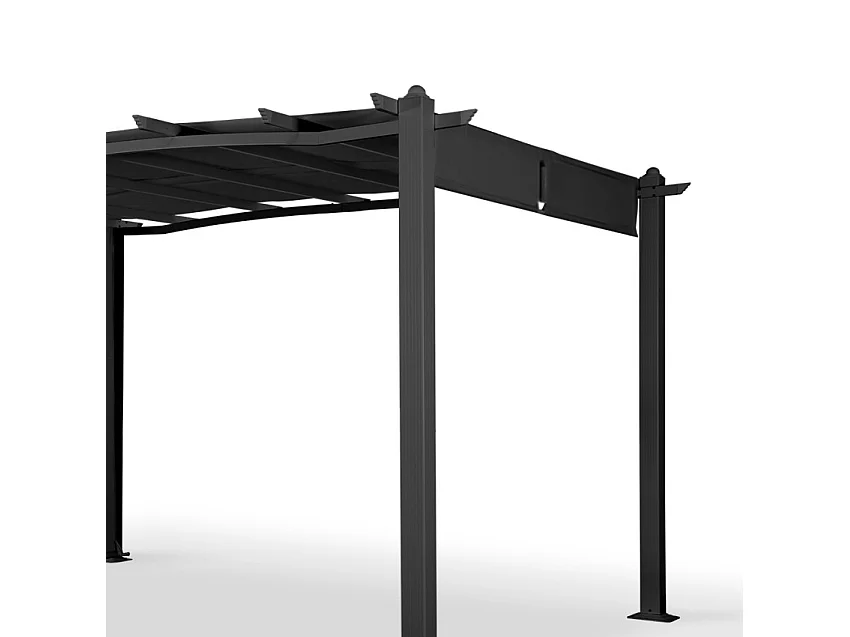 Tonnelle de jardin en aluminium rectangulaire 3x4 SÉRÉNITÉ