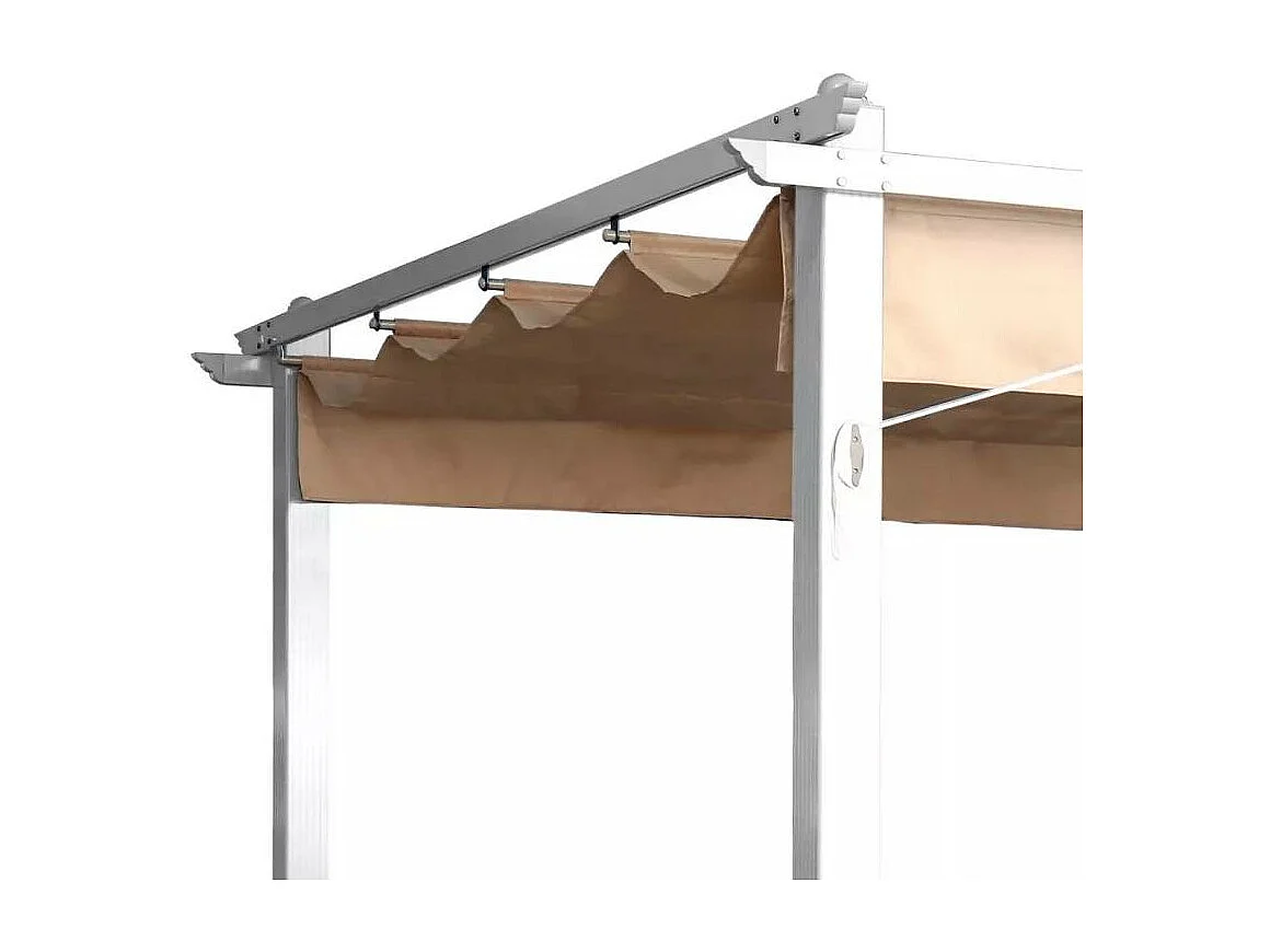 Tonnelle de jardin style pergola 3x3 en aluminium robuste DOMA