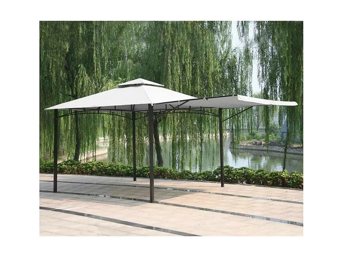 Cenador y Toldo para jardín, terraza, bar y restaurante pagoda Antigua uv 3'3x3'3 m - Antracita