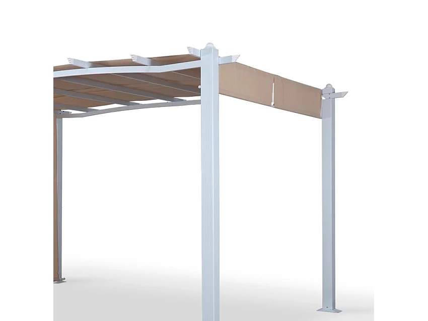 Tonnelle de jardin en aluminium rectangulaire 3x4 SÉRÉNITÉ