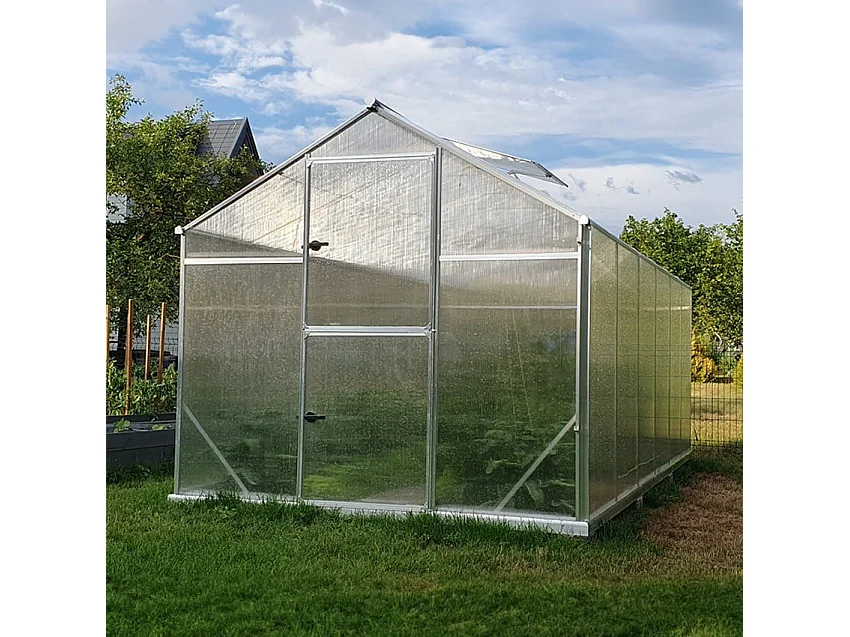 Serre de jardin en aluminium polycarbonate avec porte et fenêtre KLEIN