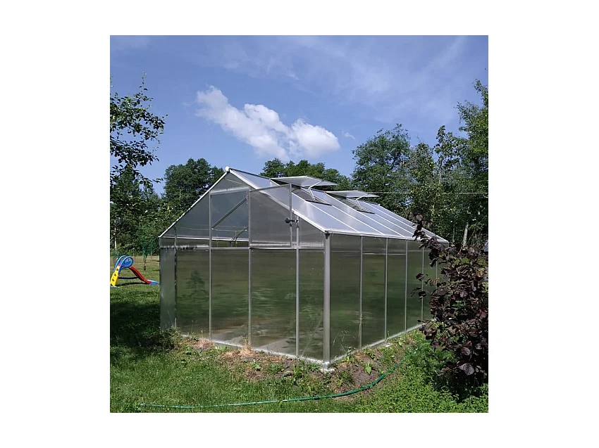 Serre de jardin en aluminium polycarbonate avec porte et fenêtre KLEIN
