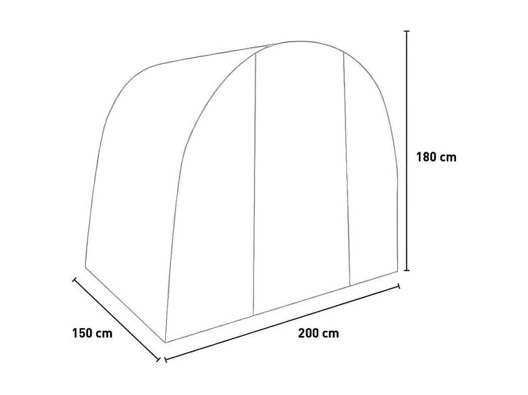 Serra da giardino tunnel 200x150xh180cm telo PVC piante fiori LinaM