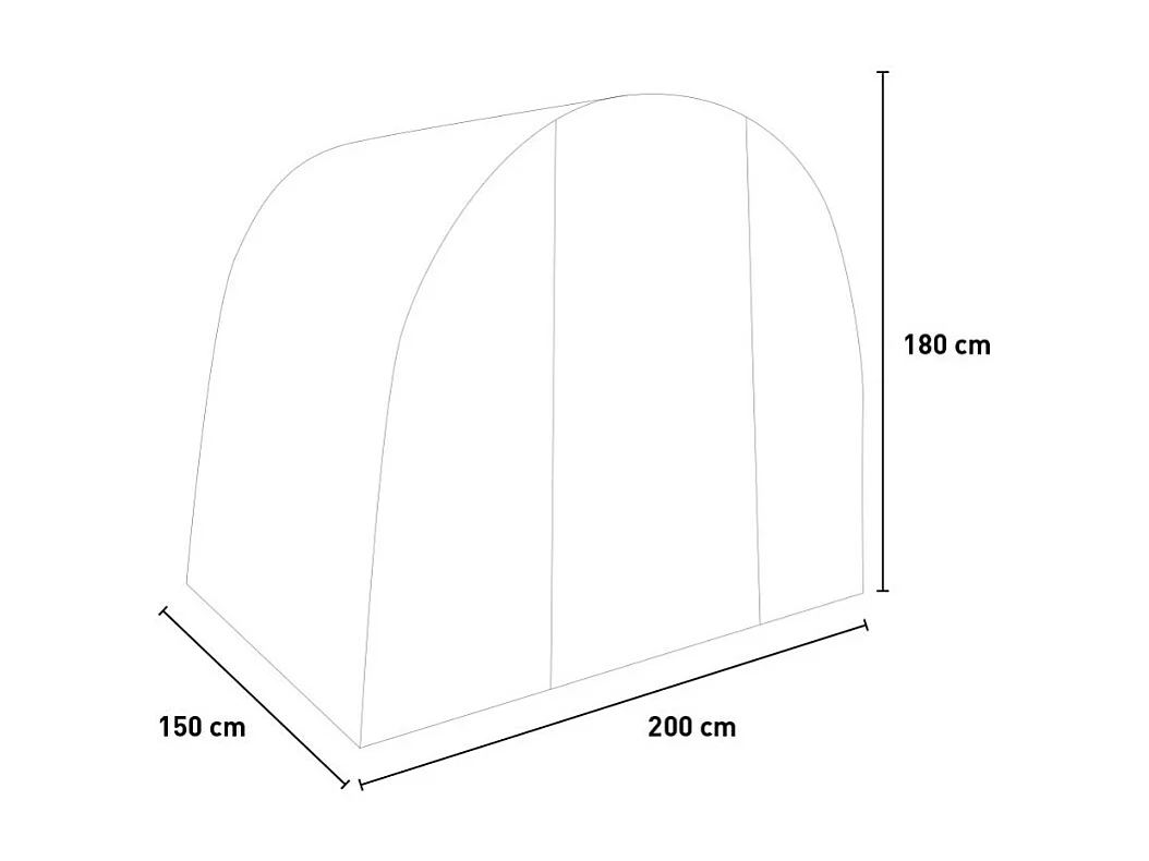 Serra da giardino tunnel 200x150xh180cm telo PVC piante fiori LinaM